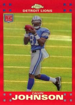 2007 Topps Chrome - Red Refractors Uncirculated #TC200 Calvin Johnson Front