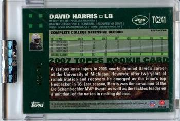 2007 Topps Chrome - Red Refractors Uncirculated #TC241 David Harris Back