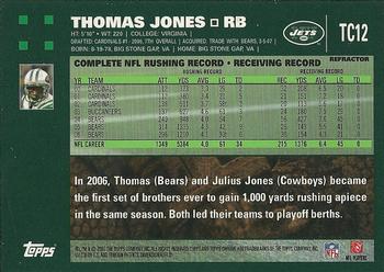 2007 Topps Chrome - Refractors #TC12 Thomas Jones Back