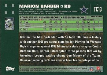 2007 Topps Chrome - Refractors #TC13 Marion Barber Back