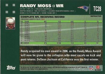 2007 Topps Chrome - Refractors #TC28 Randy Moss Back