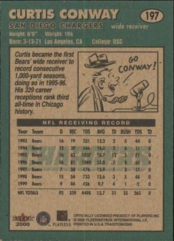 2000 Fleer Tradition #197 Curtis Conway Back