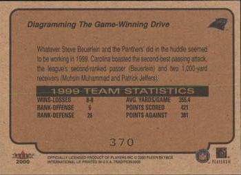 2000 Fleer Tradition #370 Diagramming the Game-Winning Drive Back