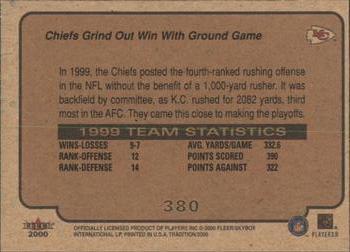 2000 Fleer Tradition #380 Chiefs Grind Out Win with Ground Game Back