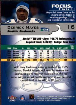 2000 Fleer Focus #16 Derrick Mayes Back