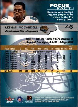 2000 Fleer Focus #46 Keenan McCardell Back