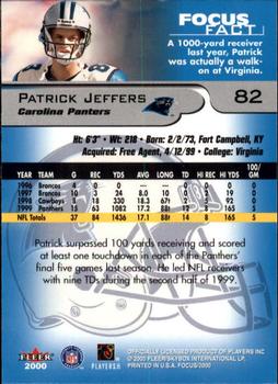 2000 Fleer Focus #82 Patrick Jeffers Back
