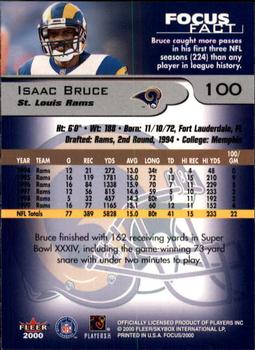 2000 Fleer Focus #100 Isaac Bruce Back