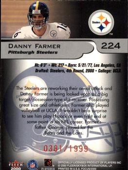 2000 Fleer Focus #224 Danny Farmer Back