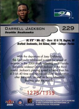 2000 Fleer Focus #229 Darrell Jackson Back