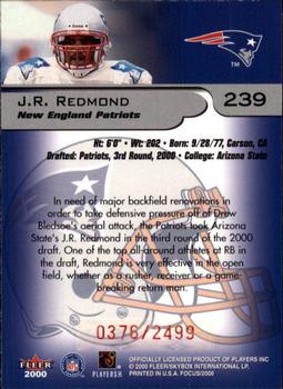 2000 Fleer Focus #239 J.R. Redmond Back