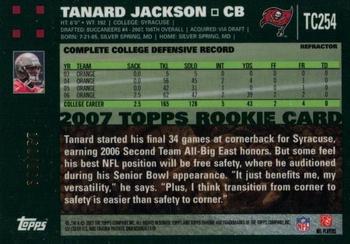 2007 Topps Chrome - White Refractors #TC254 Tanard Jackson Back