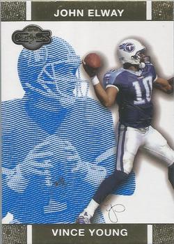 2007 Topps Co-Signers - Changing Faces Gold Blue #8 Vince Young / John Elway Front