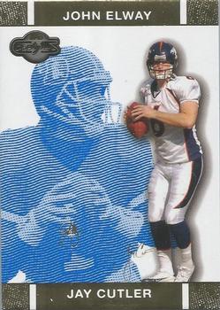 2007 Topps Co-Signers - Changing Faces Gold Blue #9 Jay Cutler / John Elway Front