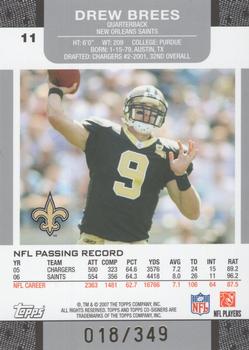 2007 Topps Co-Signers - Changing Faces Gold Blue #11 Drew Brees / Reggie Bush Back