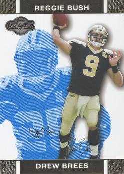 2007 Topps Co-Signers - Changing Faces Gold Blue #11 Drew Brees / Reggie Bush Front