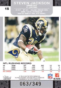 2007 Topps Co-Signers - Changing Faces Gold Blue #15 Steven Jackson / Brian Leonard Back