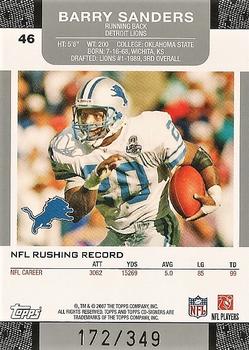 2007 Topps Co-Signers - Changing Faces Gold Blue #46 Barry Sanders / Calvin Johnson Back