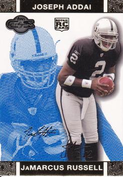 2007 Topps Co-Signers - Changing Faces Gold Blue #51 JaMarcus Russell / Joseph Addai Front
