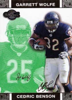 2007 Topps Co-Signers - Changing Faces Gold Green #25 Cedric Benson / Garrett Wolfe Front
