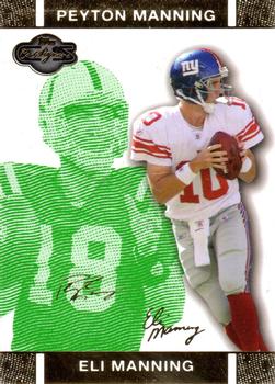 2007 Topps Co-Signers - Changing Faces Gold Green #5 Eli Manning / Peyton Manning Front