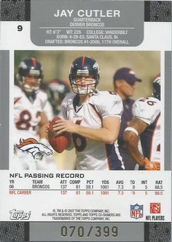 2007 Topps Co-Signers - Changing Faces Gold Red #9 Jay Cutler / John Elway Back