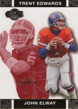 2007 Topps Co-Signers - Changing Faces Gold Red #38 John Elway / Trent Edwards Front