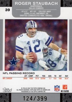 2007 Topps Co-Signers - Changing Faces Gold Red #39 Roger Staubach / JaMarcus Russell Back