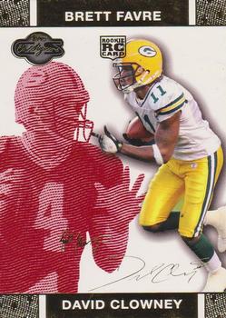 2007 Topps Co-Signers - Changing Faces Gold Red #78 David Clowney / Brett Favre Front
