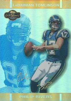 2007 Topps Co-Signers - Changing Faces Hologold Blue #6 Philip Rivers / LaDainian Tomlinson Front