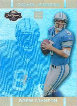 2007 Topps Co-Signers - Changing Faces Hologold Blue #59 Drew Stanton / Calvin Johnson Front