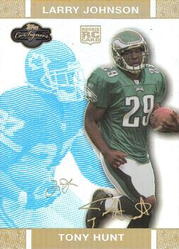 2007 Topps Co-Signers - Changing Faces Hologold Blue #66 Tony Hunt / Larry Johnson Front