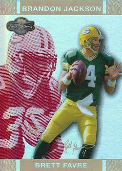 2007 Topps Co-Signers - Changing Faces Hologold Red #2 Brett Favre / Brandon Jackson Front