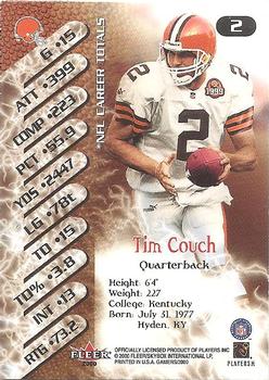 2000 Fleer Gamers #2 Tim Couch Back