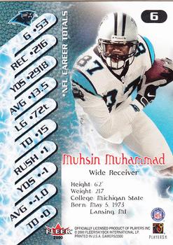 2000 Fleer Gamers #6 Muhsin Muhammad Back