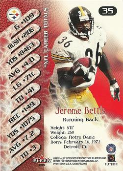 2000 Fleer Gamers #35 Jerome Bettis Back