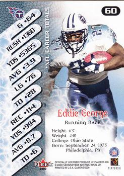 2000 Fleer Gamers #60 Eddie George Back