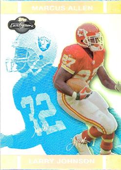 2007 Topps Co-Signers - Changing Faces Holosilver Blue #13 Larry Johnson / Marcus Allen Front