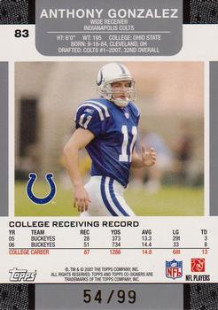 2007 Topps Co-Signers - Changing Faces Holosilver Blue #83 Anthony Gonzalez / Roy Hall Back