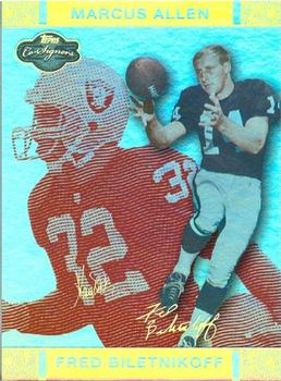 2007 Topps Co-Signers - Changing Faces Holosilver Red #49 Fred Biletnikoff / Marcus Allen Front