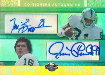 2007 Topps Co-Signers - Co-Signer Autographs Holosilver #CSA-BP Tim Brown / Jim Plunkett Front
