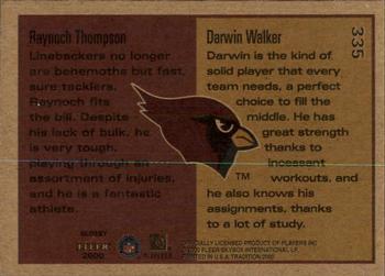 2000 Fleer Tradition Glossy #335 Darwin Walker / Raynoch Thompson Back