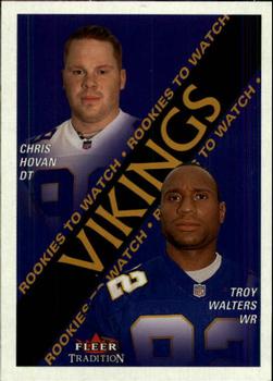 2000 Fleer Tradition Glossy #351 Chris Hovan / Troy Walters Front
