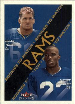 2000 Fleer Tradition Glossy #359 Brian Young / Jacoby Shepherd Front