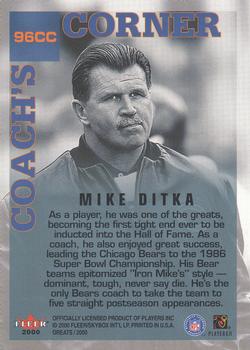 2000 Fleer Greats of the Game #96 Mike Ditka Back