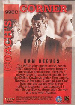 2000 Fleer Greats of the Game #99 Dan Reeves Back