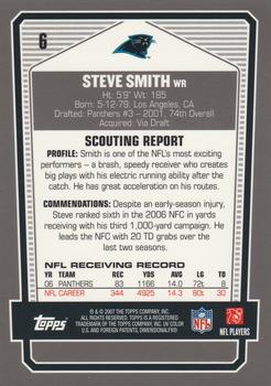 2007 Topps Draft Picks & Prospects - Chrome Black #6 Steve Smith Back