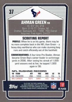 2007 Topps Draft Picks & Prospects - Chrome Black #37 Ahman Green Back