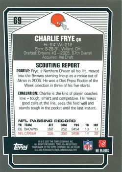 2007 Topps Draft Picks & Prospects - Chrome Black #69 Charlie Frye Back