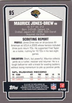 2007 Topps Draft Picks & Prospects - Chrome Black #95 Maurice Jones-Drew Back